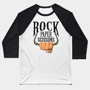 Rock Paper Scissors Chain Punch Baseball T-Shirt